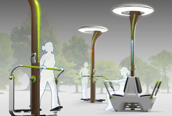 Fitness-Powered Lampposts