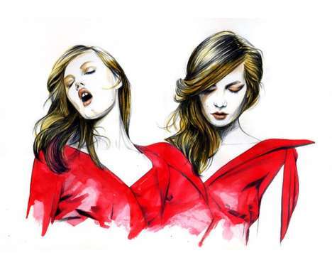 40 Hot High-Fashion Illustrations