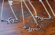 Dainty Calligraphy Necklaces