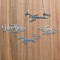 Dainty Calligraphy Necklaces Image 2