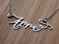 Dainty Calligraphy Necklaces Image 3