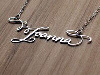 Dainty Calligraphy Necklaces Image 5