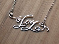 Dainty Calligraphy Necklaces Image 6
