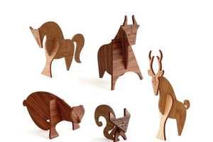 Barked Critter Decor : Moderne Wood Animals