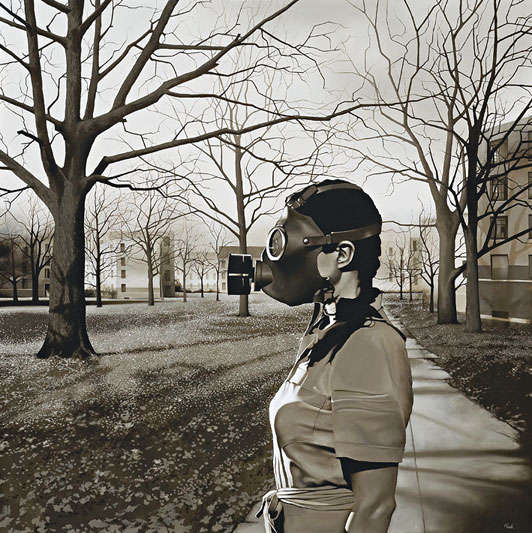Monochromatic Dystopia Paintings