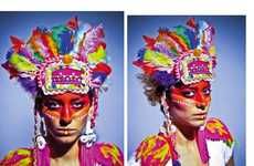 Psychedelic Feather Headdresses 