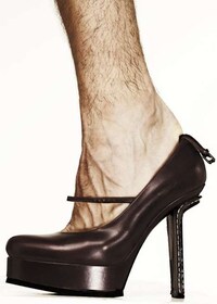 Heel-Wearing Man Shoots
