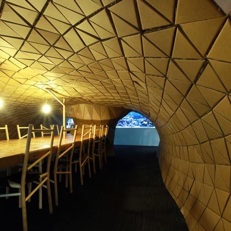 Cardboard Constructed Interiors