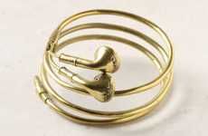 Golden Headphone Jewelry