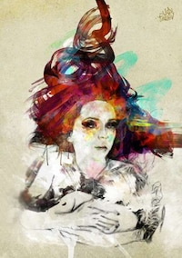Chaotic Smeared Paint Portraits Image 4