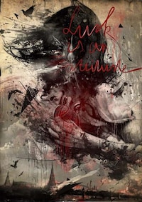 Chaotic Smeared Paint Portraits Image 7