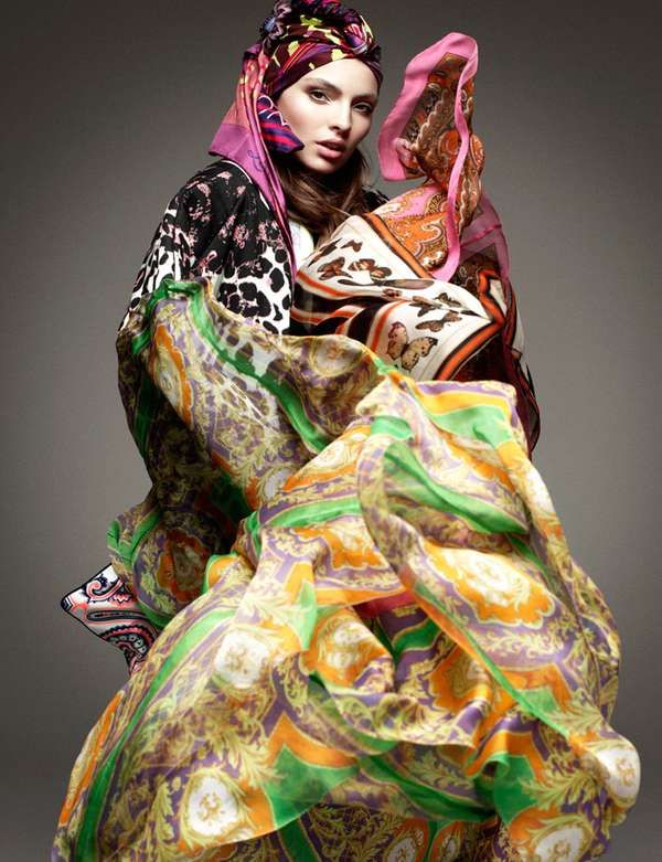 Scarf-Exploding Styles : Vogue Germany January 2012