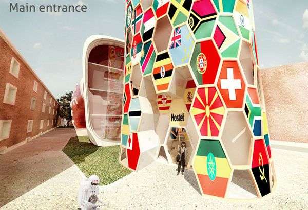 Flag-Covered Backpacker Abodes