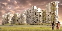 Irregularly Stacked Buildings Image 2