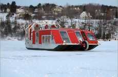 A School bus on Skis