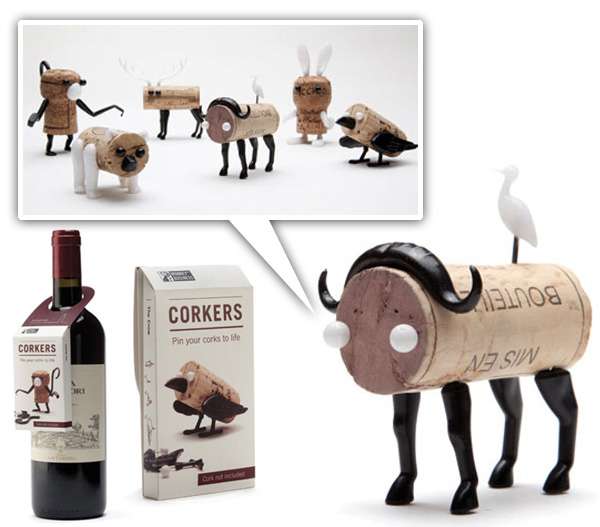 Wine Topper Animal Friends