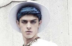 Ornate Blue-Haired Editorials