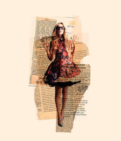 Fashionable Newspaper Collages