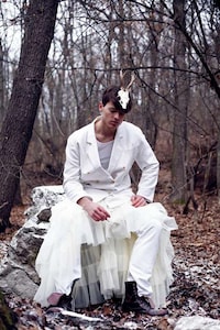Stag-Headed Model Shoots Image 3
