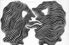 Squiggly Zebra-Print Silhouettes