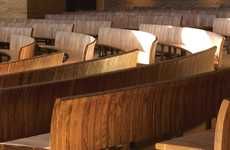 Curved Wood-Clad Seating