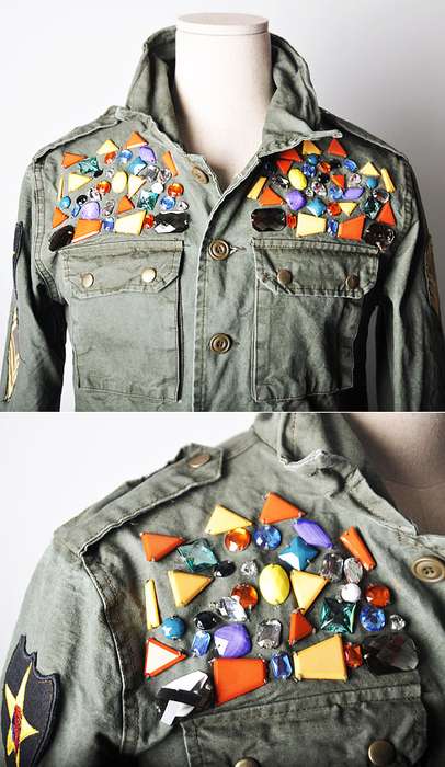 Gem-Adorned Army Apparel