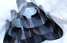 Recycled Record Wine Racks