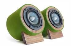 Green Desktop Speakers