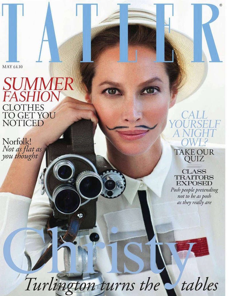 Mustached Model Shoots