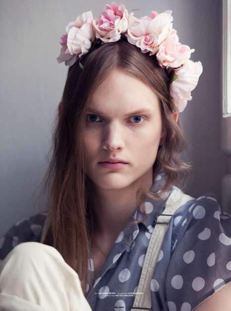 Androgynous Pink Petaled Shoots