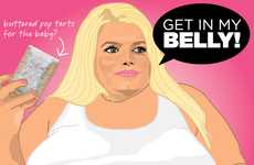 Exaggerated Celebrity Portraiture