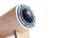 Cylindrical Bamboo Speakers