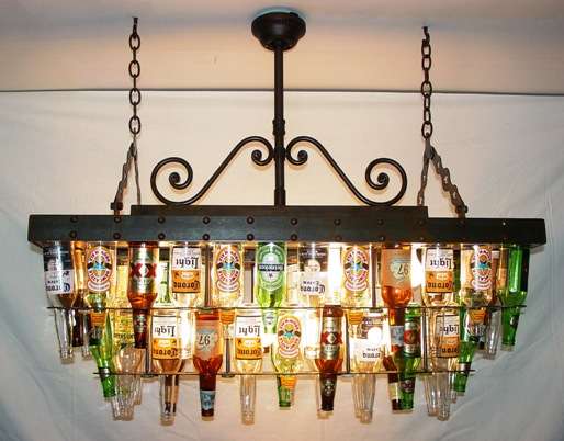 Recycling Bottles Into Macho Lighting