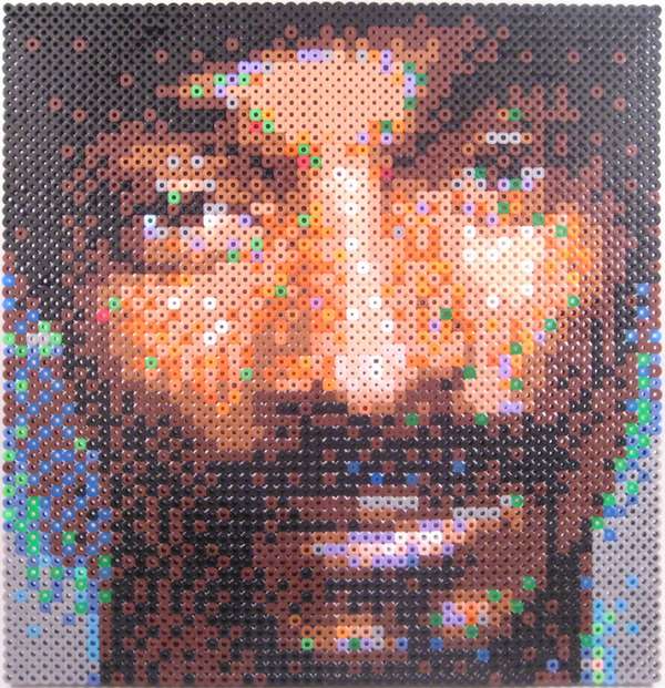Plastic Perler Celebrity Portraits