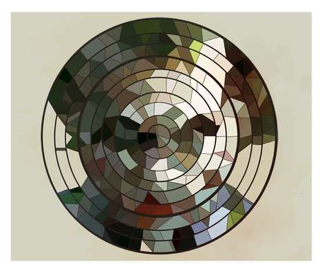 Circular Stained Glass Portraits