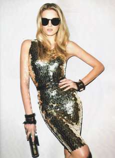Sparkly Celeb-Swag Shoots : lily donaldson harpers bazaar brazil