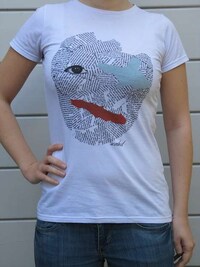 Newspaper-Clad Visage Tees Image 2