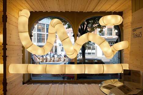 Slithering Light Sculptures