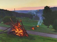 Blazing Bonfire Paintings Image 2