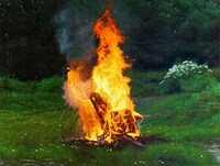 Blazing Bonfire Paintings Image 5