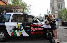 Bear-Patterned Olympic Taxis