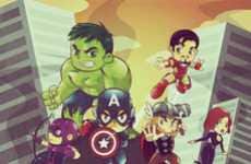 Child Crime Fighter Caricatures