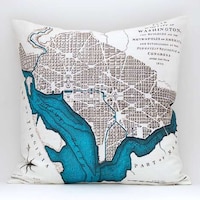 Cartogram-Clad Cushions Image 2