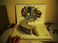 Three-Dimensional Pencil Art Image 3