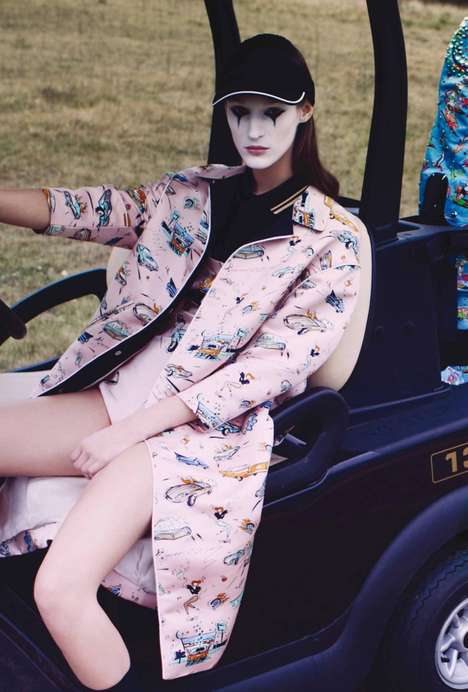 Golfing Clown Photoshoots