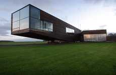 Cantilevered Wooden Cabins