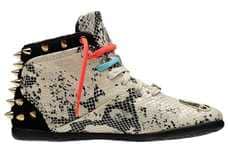 Snakeskin Studded Sneakers