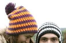Candy-Striped Knitted Toques