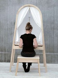 Curtain-Enclosed Desks Image 3
