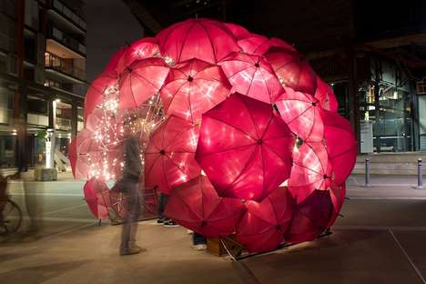 Sparkling Umbrella Installations